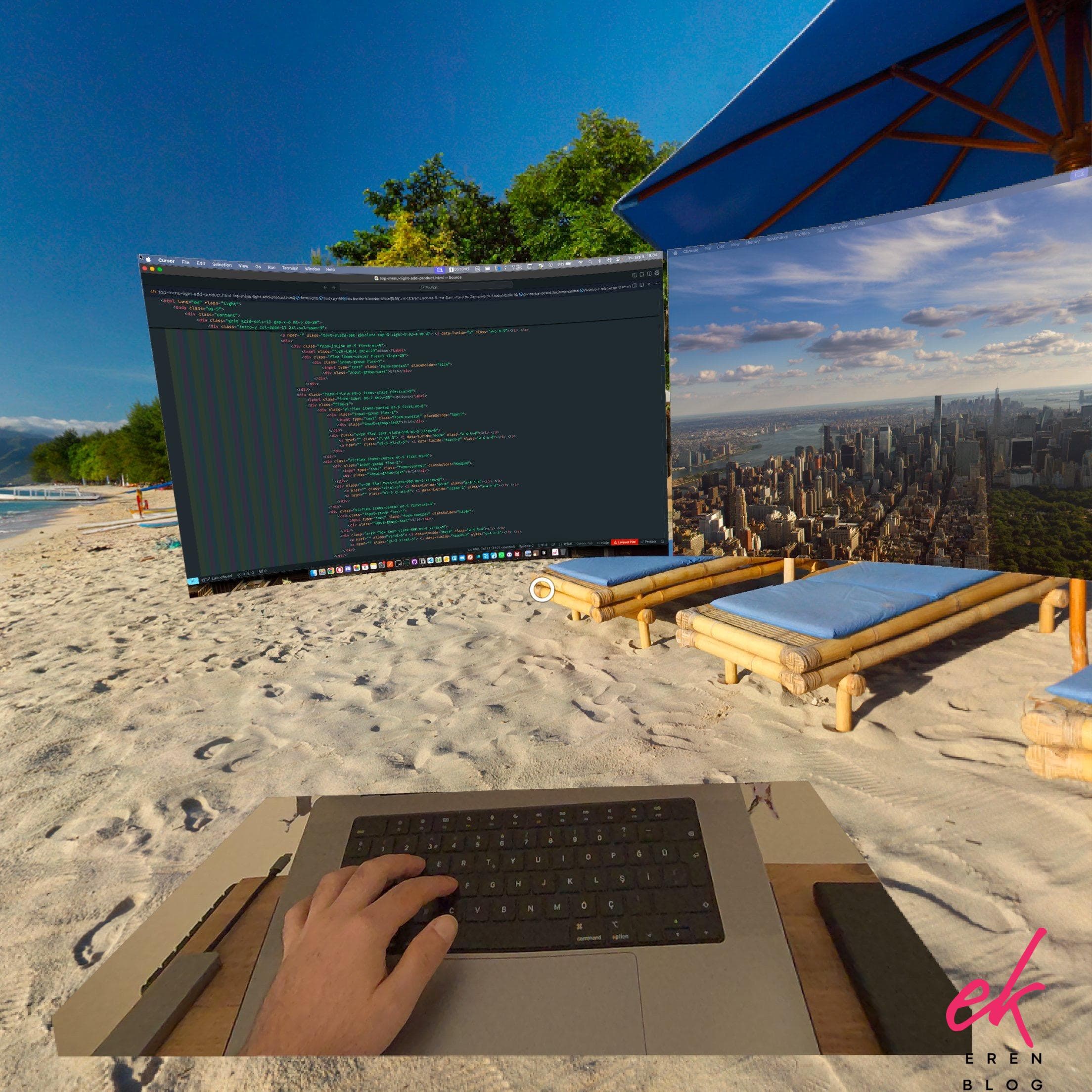Working in virtual environment 2 screen and Virtual keyboard mode